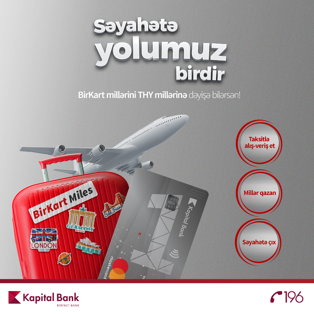 BirKart millərini Türk Hava Yollarının millərinə dəyişmək mümkün oldu 